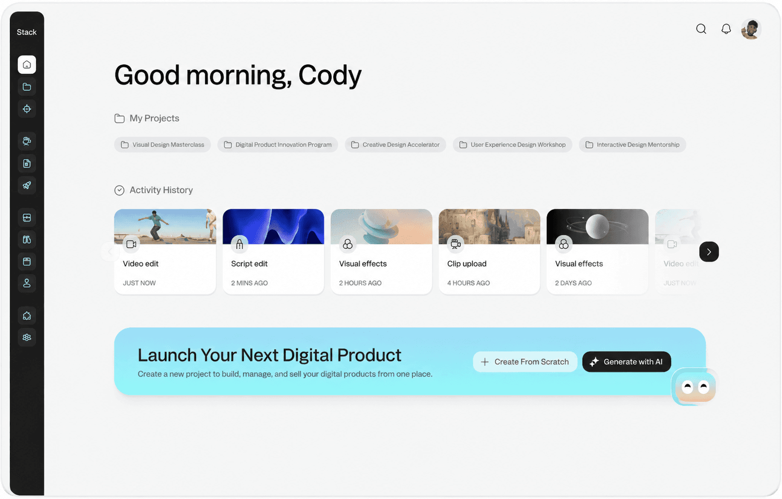 Stack dashboard preview